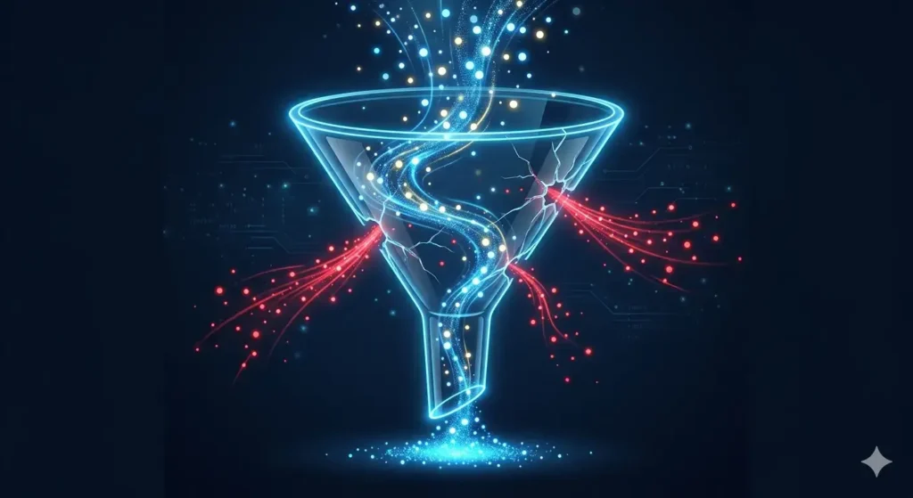 conversion leaks website funnel visualization