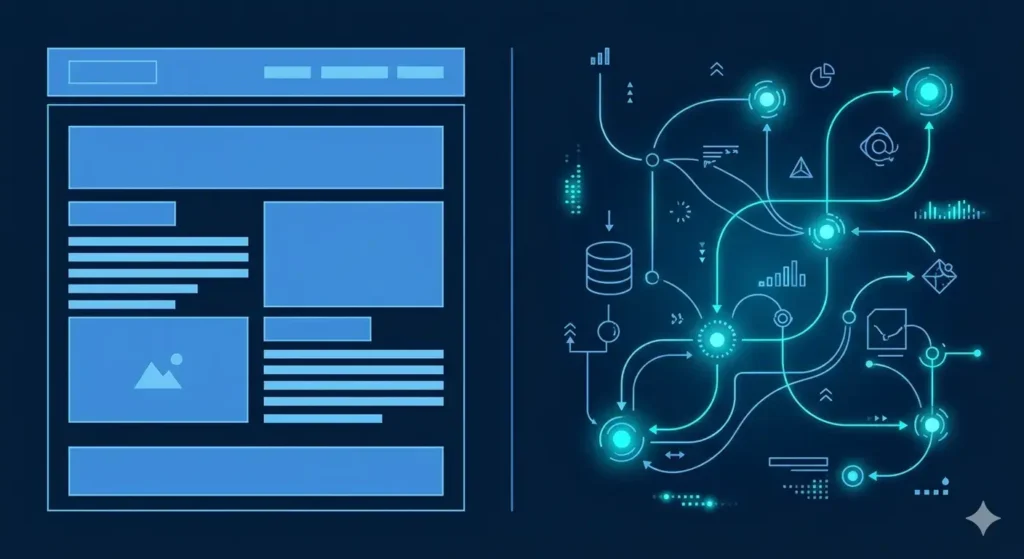 website without a system vs system-based website