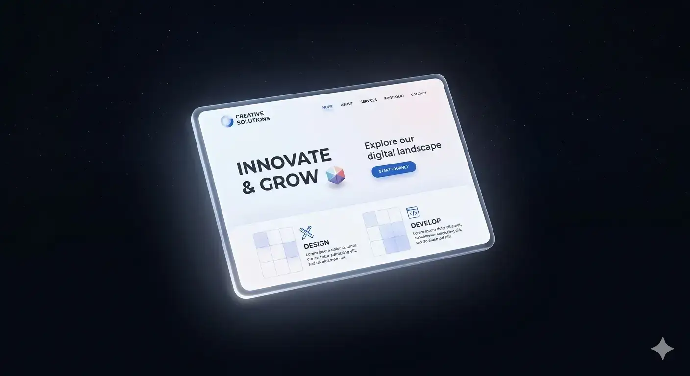 Polished website interface isolated from analytics and business systems