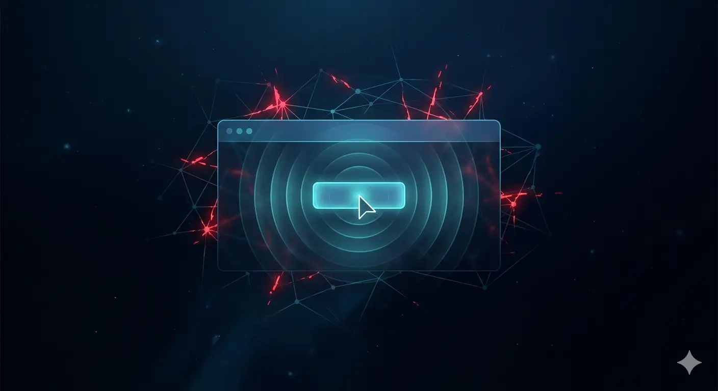 Delayed interface response creating uncertainty for a website visitor