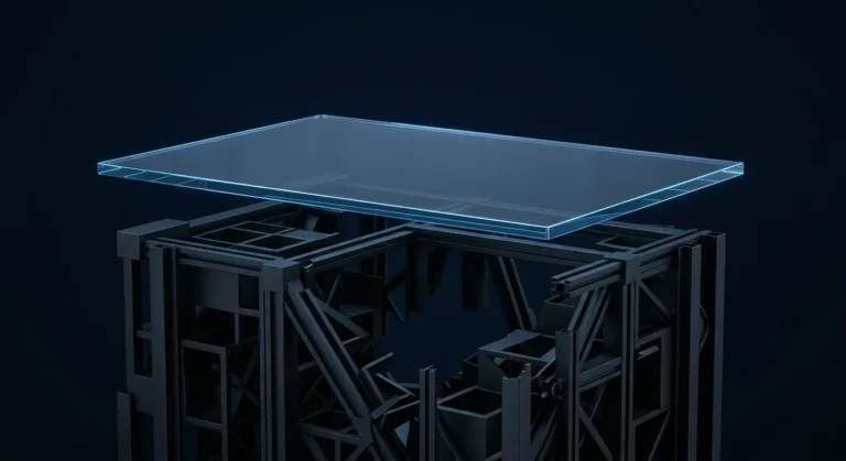 Website trust issues visualised as a polished surface resting on an incomplete structural layer