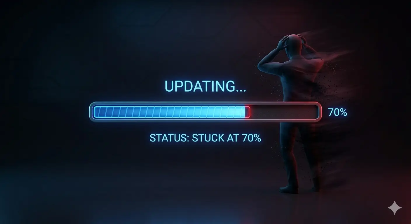 Visitor waiting while a slow business website loads