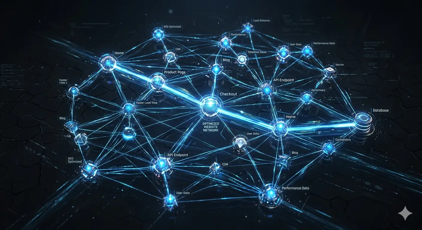 Connected system for diagnosing and improving website performance