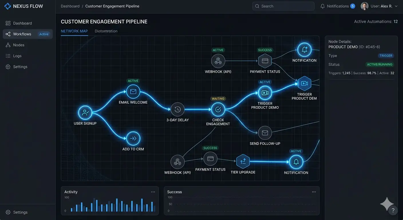 Website inquiry connected to routing and follow-up automation