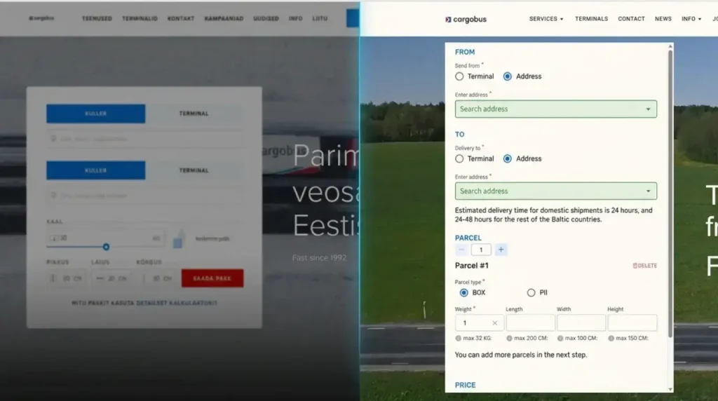 Cargobus.ee System Migration & API Integration