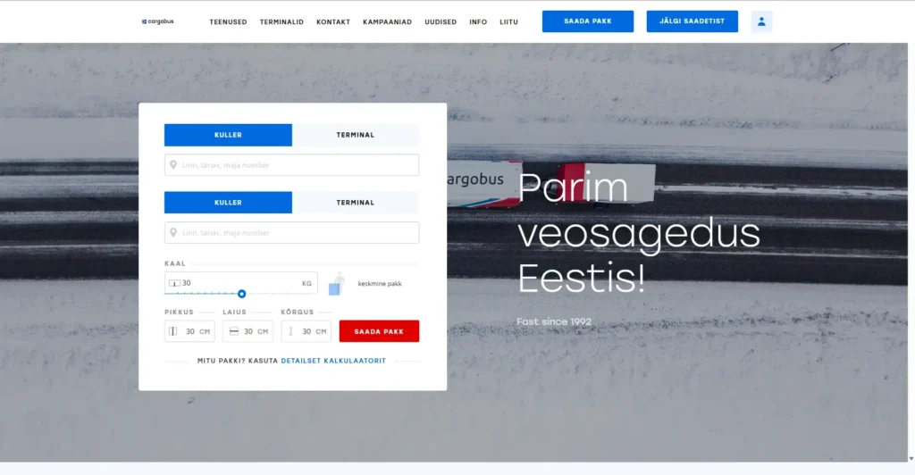 old cargobus website interface cakephp system layout before migration