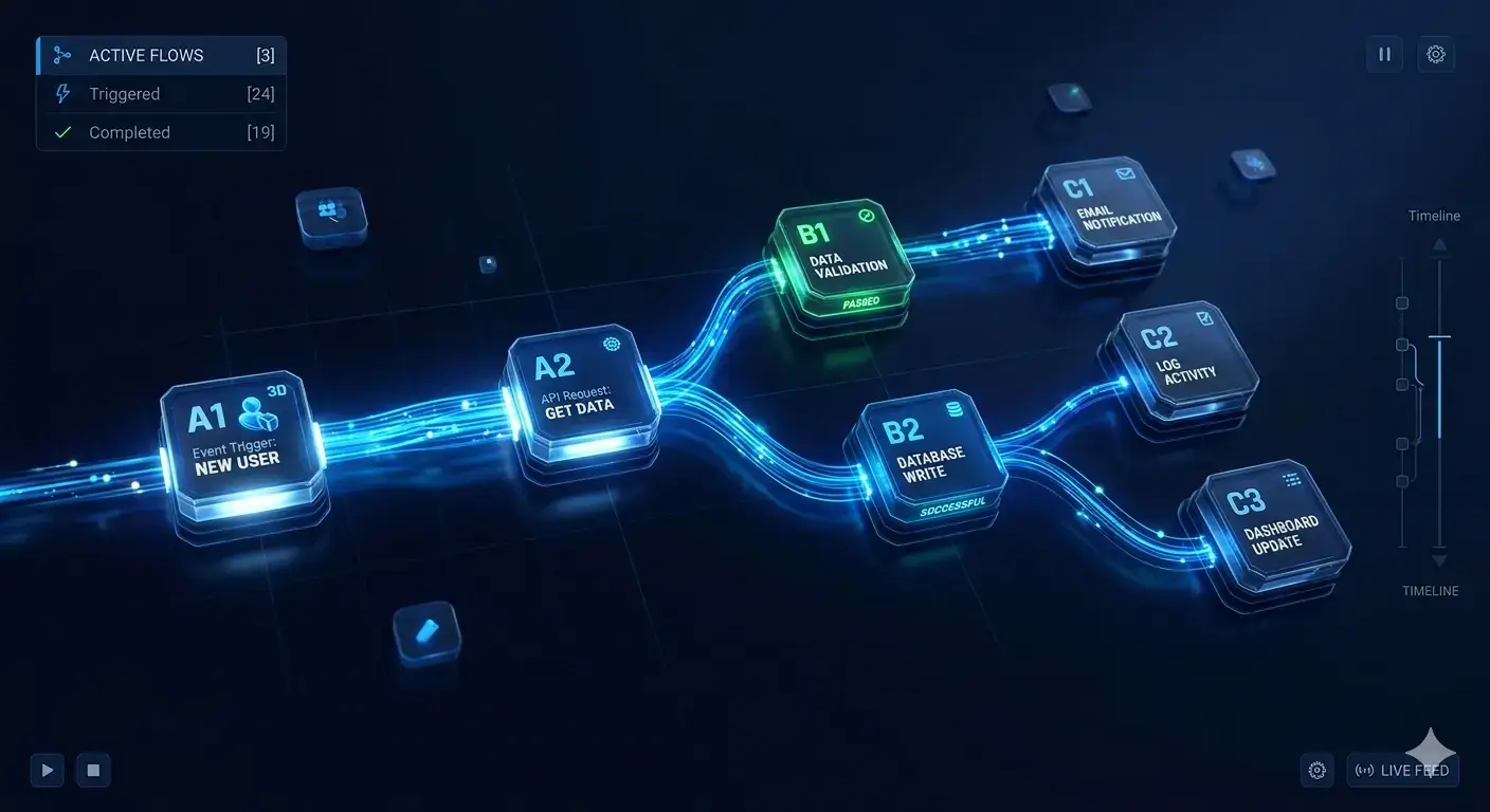 Automated inquiry workflow connecting forms, routing, and follow-up