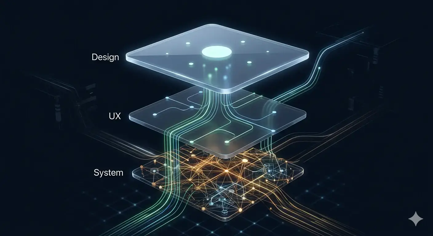 Layered structure connecting clarity, proof, process, and action