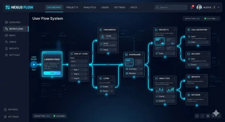conversion optimization tips visual showing UX flow system