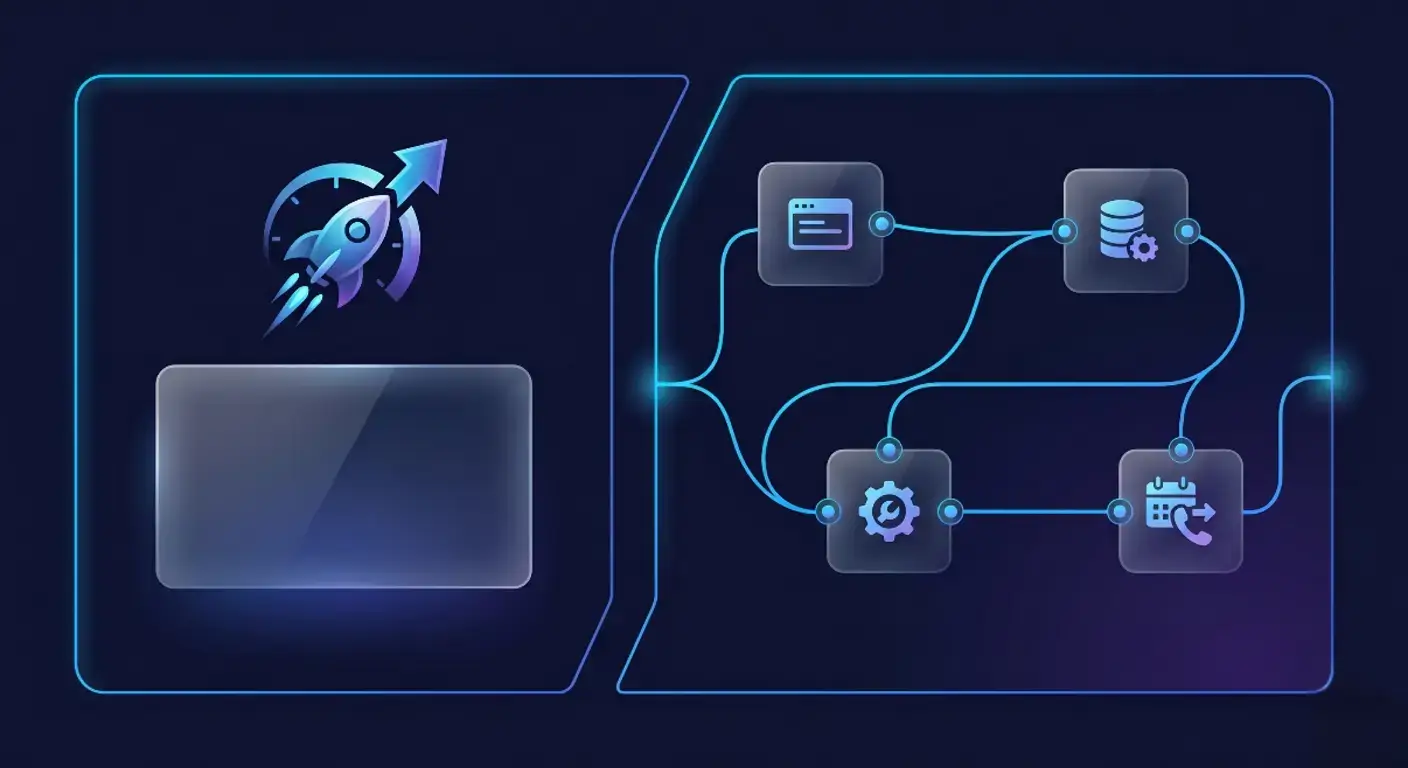 Comparison of a technical speed score and a complete customer journey