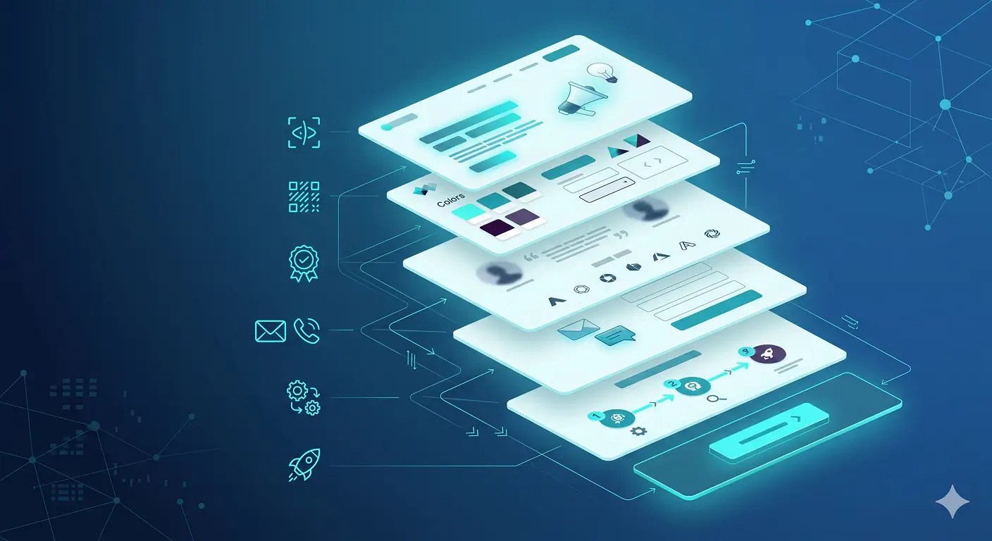 Trust layers distributed across message, proof, process, action, and response
