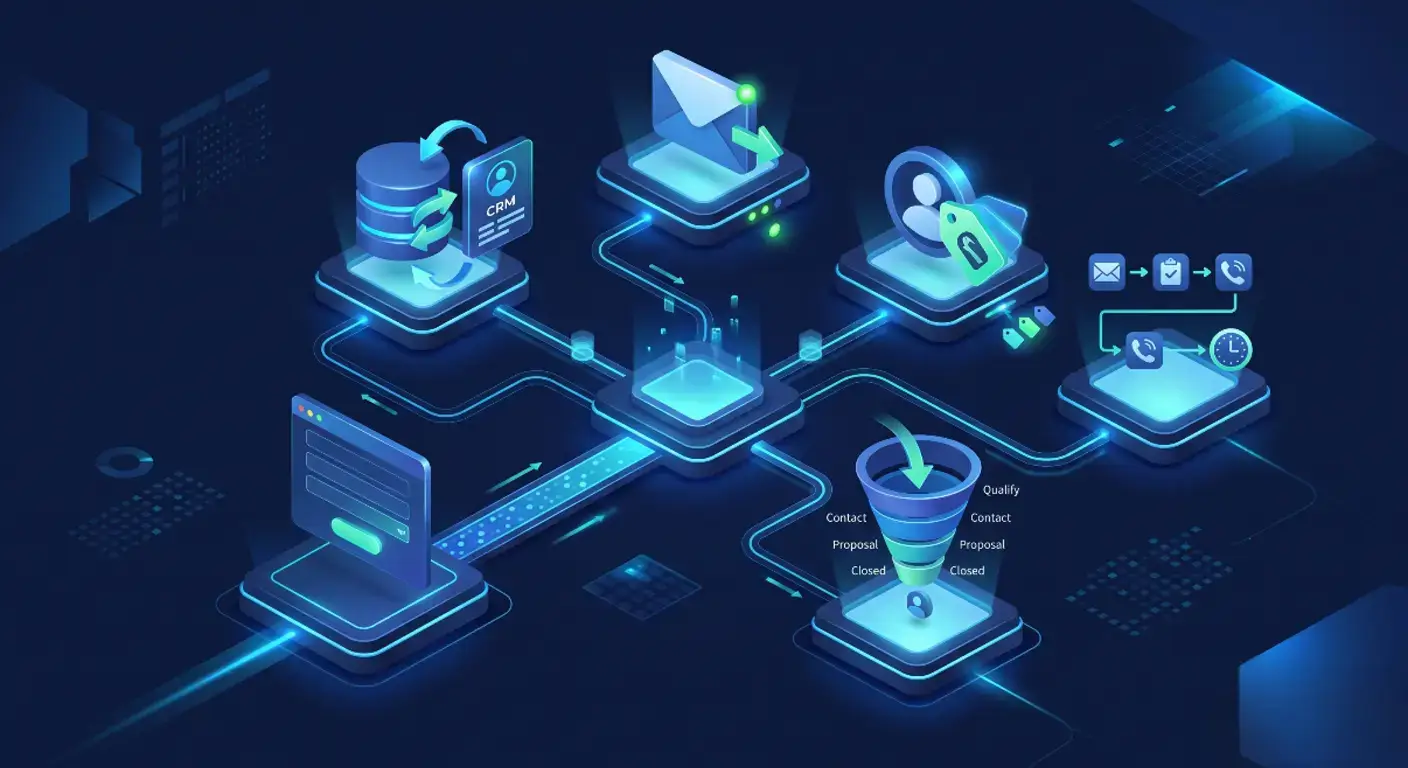 Website enquiry routed into an owned lead process with preserved context