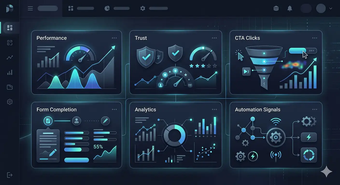 Revenue leak audit covering trust, speed, conversion, and lead handling