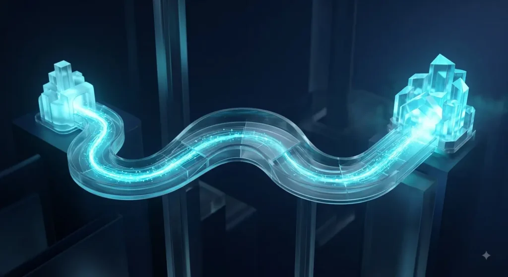 Visual showing a resolved, unobstructed interaction-to-response flow after INP fixes.
