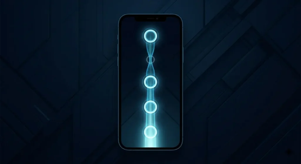 Mobile conversion optimization shown as a narrowing visitor journey on a smartphone