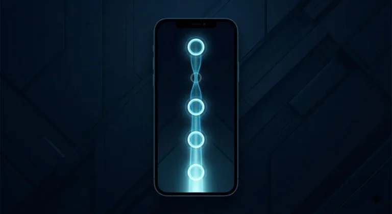 Mobile conversion optimization shown as a narrowing visitor journey on a smartphone