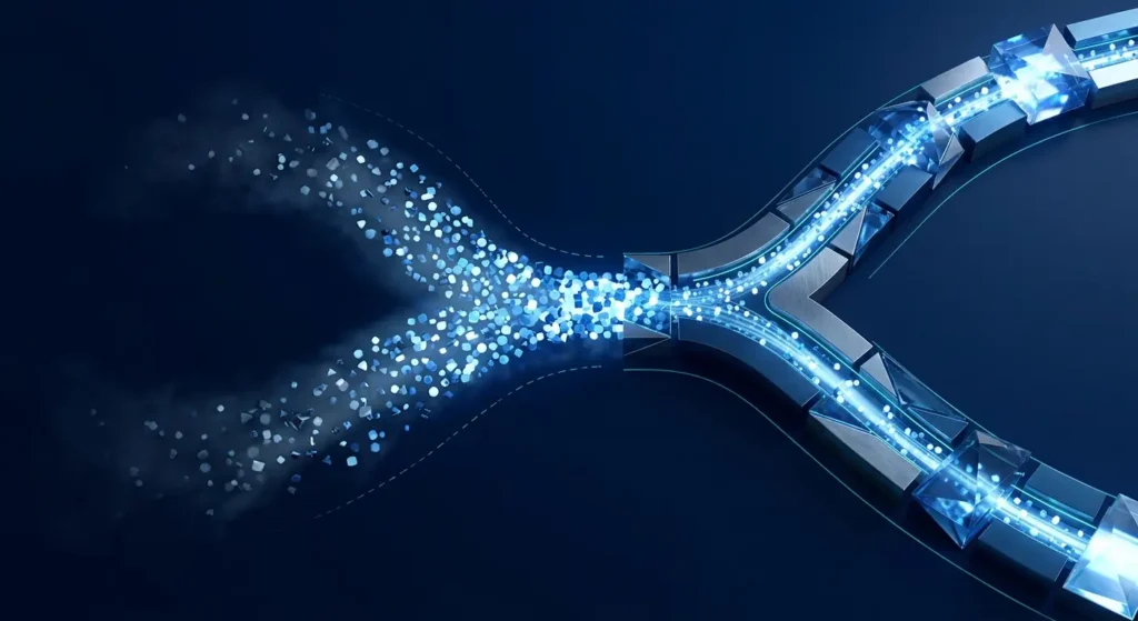 Website traffic separating into low-intent visits and valuable customer journeys.